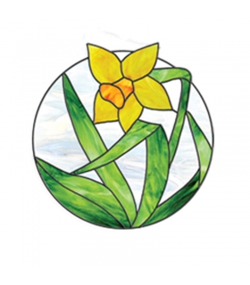 Patron vitrail - Jonquille